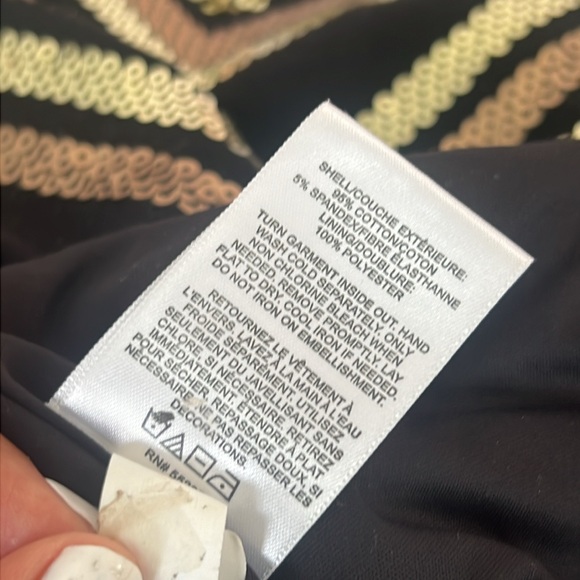 Express black stretch, gold sequin, embellished mini skirt size SP - Picture 5 of 6